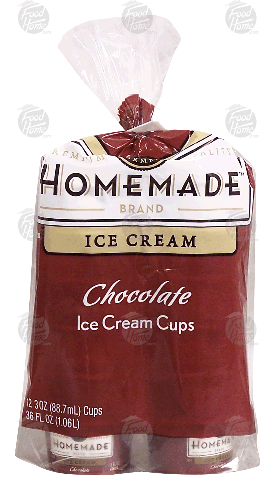 Homemade Singles chocolate ice cream cups, 12 3-ounce cups Full-Size Picture